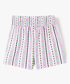 short fille leger a taille smockee multicoloreC338901_3