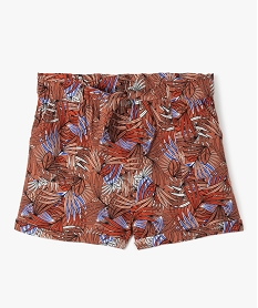 GEMO Short fille large et fluide à taille nouée Imprimé