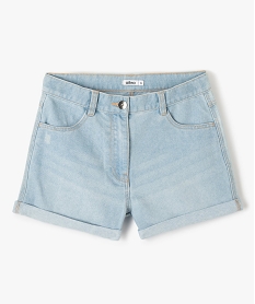 PULL TURQUOISE SHORT BLEACH:40951220050-Coton////