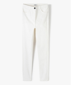 GEMO Jean fille coupe ultra skinny taille haute blanc standard
