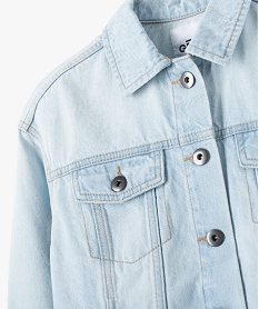 veste fille en jean avec marques dusures bleu blousons et vestesC344201_2