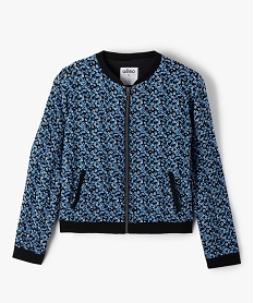 blouson fille a motifs fleuris bleu blousons et vestesC346801_1