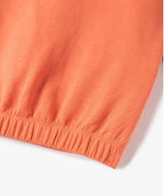 tee-shirt fille court avec bas elastique orangeC347701_3