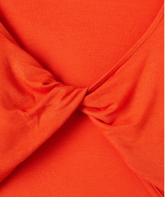 tee-shirt fille crop top a dos ouvert orange tee-shirtsC350201_2