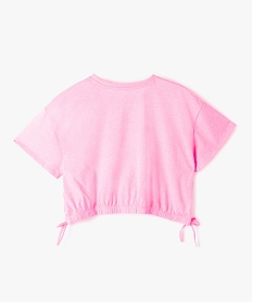 tee-shirt fille coupe courte et ample au look vintage rose tee-shirtsC350601_3