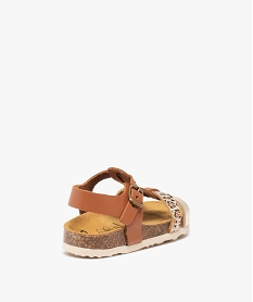 sandales bebe fille a brides metallisees dessus cuir orange sandales et nu-piedsC584301_4