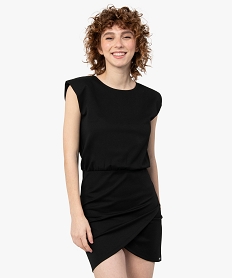 GEMO Robe femme en maille avec épaulettes – LuluCastagnette Noir