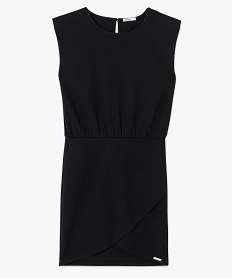 robe femme en maille avec epaulettes – lulucastagnette noirC585101_4