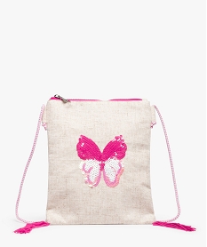 sac fille pochette a bandouliere motif papillon en sequins multicolore sacs et cartablesC588101_1