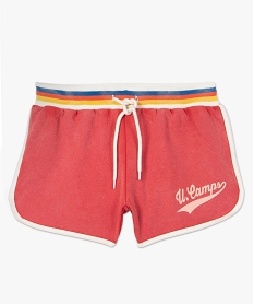 short femme avec ceinture multicolore - camps united orange shortsC588301_4