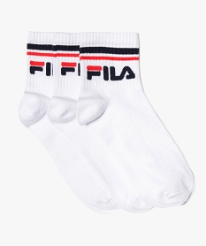 GEMO Chaussettes homme spéciales sport tige courte (lot de 3) - Fila Blanc