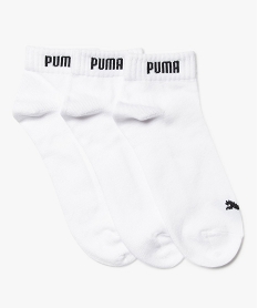GEMO Chaussettes homme spécial sport tige courte (lot de 3) - Puma Blanc