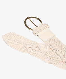 ceinture femme en corde facon macrame beigeC599101_2