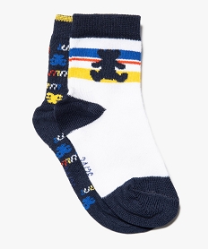 GEMO Chaussettes bébé tige haute imprimées - LuluCastagnette (lot de 2) blanc standard