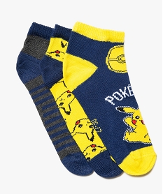 chaussettes garcon ultracourtes imprimees - pokemon (lot de 3) bleuC600301_1