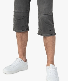 bermudapantacourt homme en jean legerement delave gris shorts et bermudasC618601_2