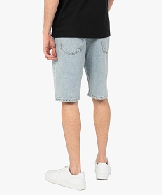 bermuda en jean pour homme effet patine bleu shorts en jeanC618801_3