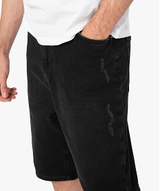 bermuda en jean pour homme effet patine noirC618901_2
