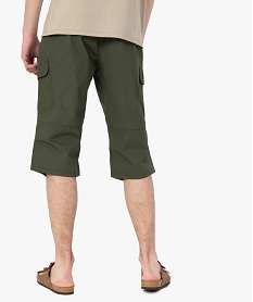 bermudapantacourt homme avec poches rabat sur les cuisses vert pantalons de costumeC619101_3