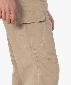 bermudapantacourt homme avec poches rabat sur les cuisses beige pantalonsC619201_2