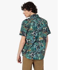 chemise homme a manches courtes a motifs tropical savane imprime chemise manches courtesC620101_3