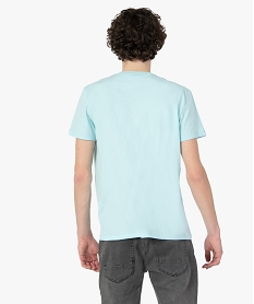 tee-shirt homme a manches courtes avec motif estival bleu tee-shirtsC621001_3