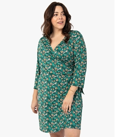 GEMO Robe femme grande taille façon portefeuille Imprimé