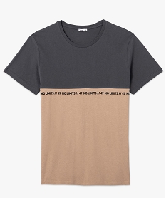 tee-shirt homme a manches courtes bicolore beige tee-shirtsC627801_4