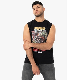 debardeur homme avec motif tete de mort sur lavant noir tee-shirtsC627901_1