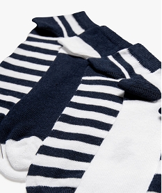 chaussettes garcon bicolores ultra-courtes (lot de 5) bleu standardC631801_2