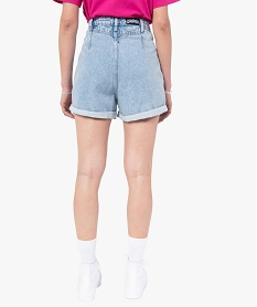 short femme en jean taille haute - camps united bleu shortsC636501_3