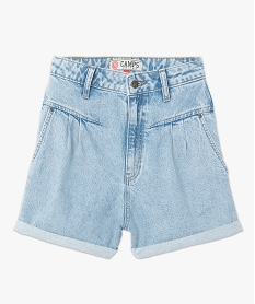 short femme en jean taille haute - camps united bleu shortsC636501_4