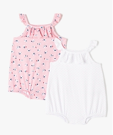 combishort bebe fille avec petit volant (lot de 2) roseC639301_1