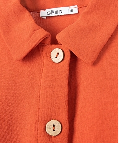 chemise fille sans manches effet blouse orangeC645601_2