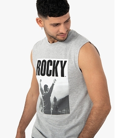 debardeur homme avec photo sur le buste - rocky gris tee-shirtsC647301_2