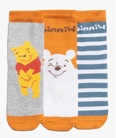 GEMO Chaussettes bébé à motifs Winnie lourson (lot de 3) - Disney Jaune