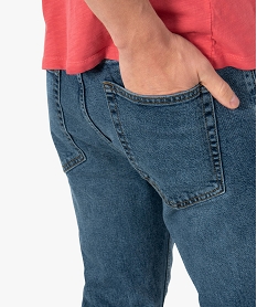 jean homme coupe straight aspect delave gris jeansC654601_2