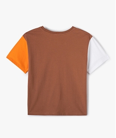tee-shirt fille a manches courtes inspiration retro brun tee-shirtsC659201_3