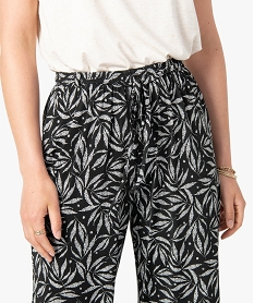 pantalon imprime en maille extensible avec ceinture elastiquee femme imprime pantalonsC670701_2