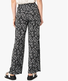pantalon femme imprime en maille extensible avec ceinture elastiquee imprime pantalonsC670701_3