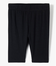 GEMO Legging fille court uni à taille élastiquée Noir