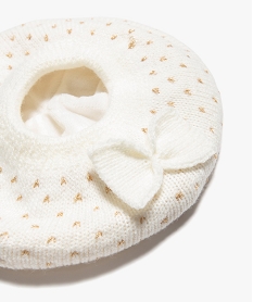 ensemble 3 pieces bebe fille   bonnet tour de cou moufles blanc accessoiresC671801_2