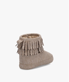 chaussons de naissance bebe fille boots pailletees jauneC710501_4