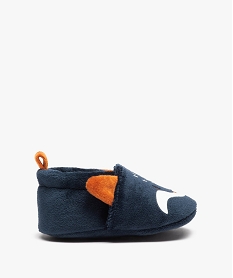 chaussons bebe garcon en velours renard bleu chaussures de naissanceC711401_1