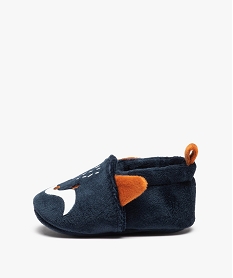 chaussons bebe garcon en velours renard bleu chaussures de naissanceC711401_3