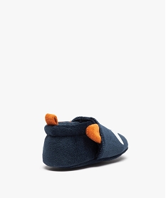 chaussons bebe garcon en velours renard bleu chaussures de naissanceC711401_4