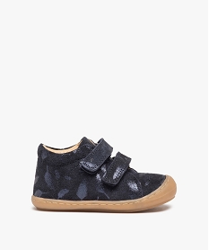 chaussures bebe fille en cuir a scratch details vernis – na! bleu chaussures de parcC711701_1