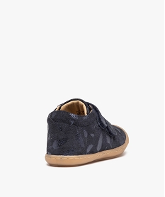 chaussures bebe fille en cuir a scratch details vernis – na! bleu chaussures de parcC711701_4