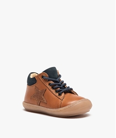 chaussures premiers pas bebe garcon a lacets et zip - na! orangeC712001_2