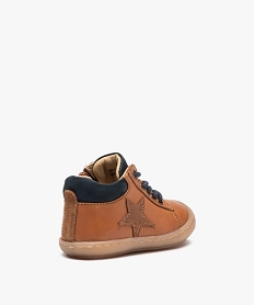 chaussures premiers pas bebe garcon a lacets et zip - na! orangeC712001_4